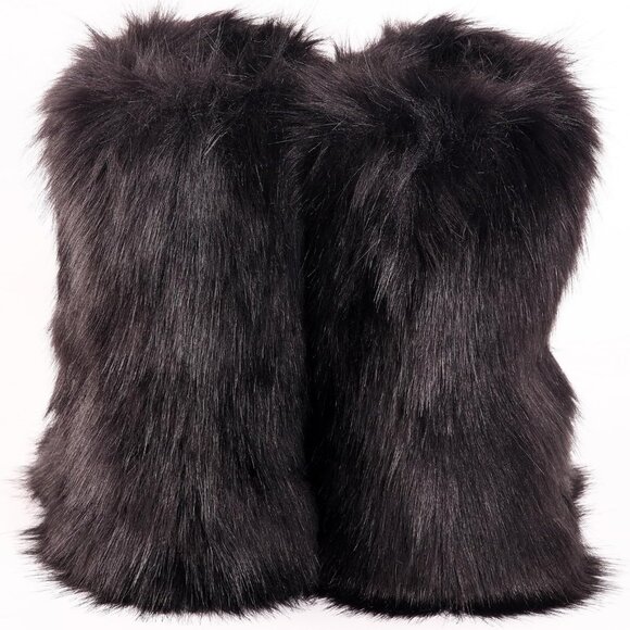 New Winter Furry Snow Boots for Women - Black, Size 6 Wide - Picture 8 of 8